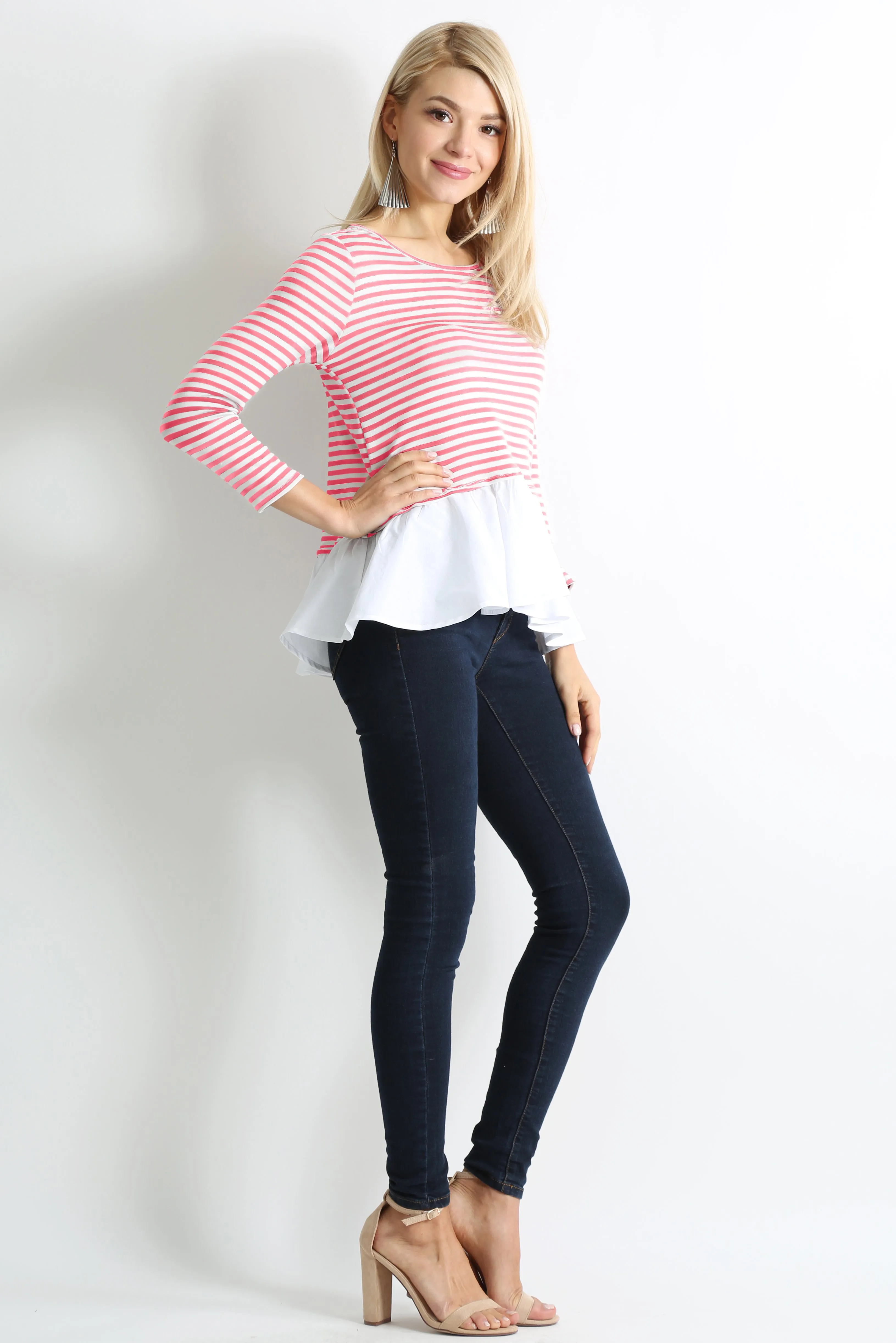 Share the Stripes Ruffle Top