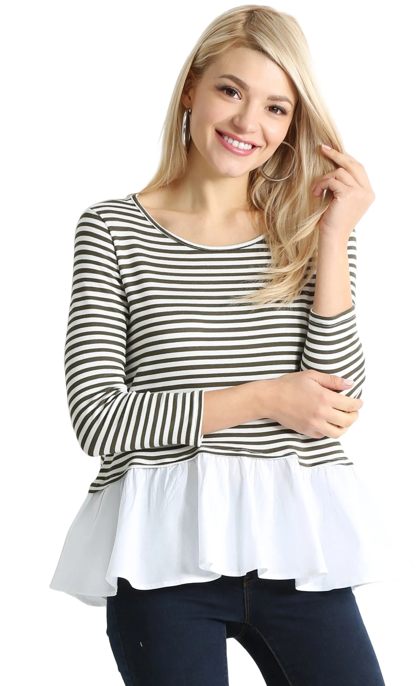 Share the Stripes Ruffle Top