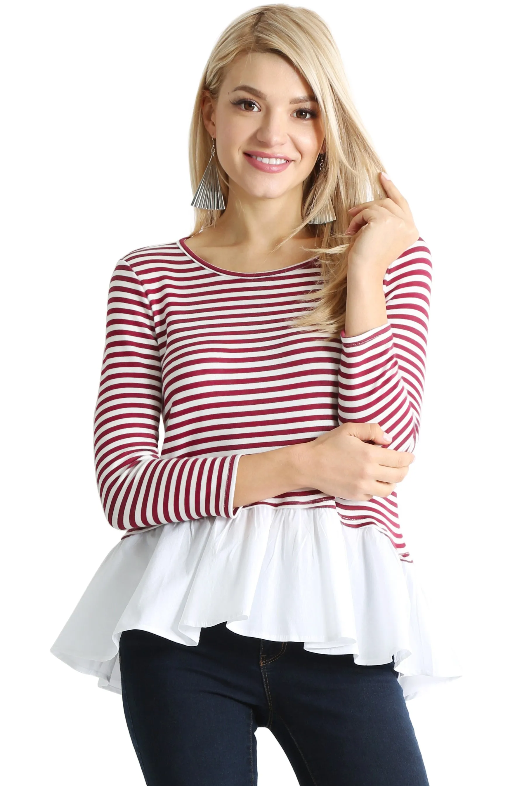 Share the Stripes Ruffle Top