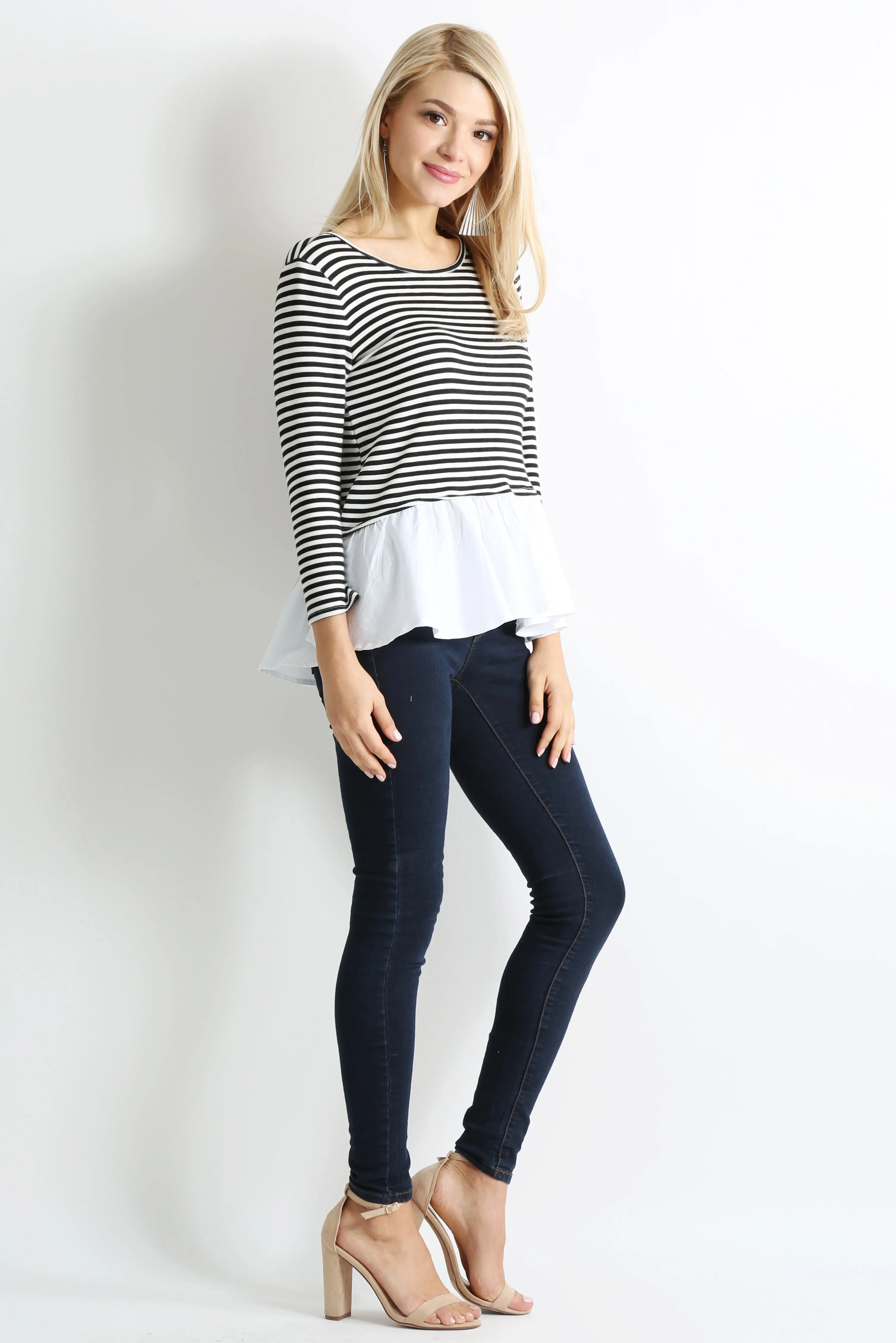 Share the Stripes Ruffle Top