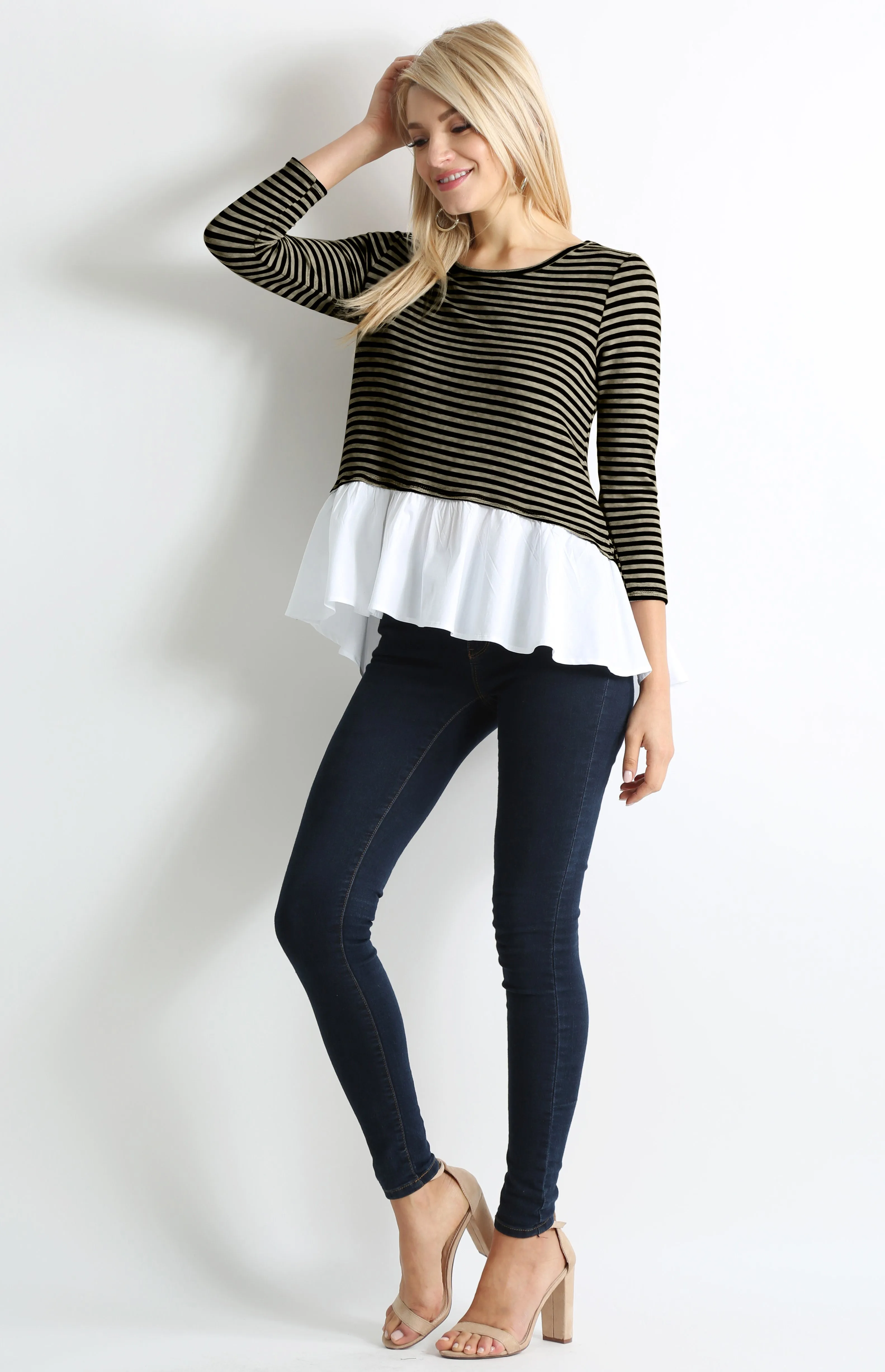 Share the Stripes Ruffle Top