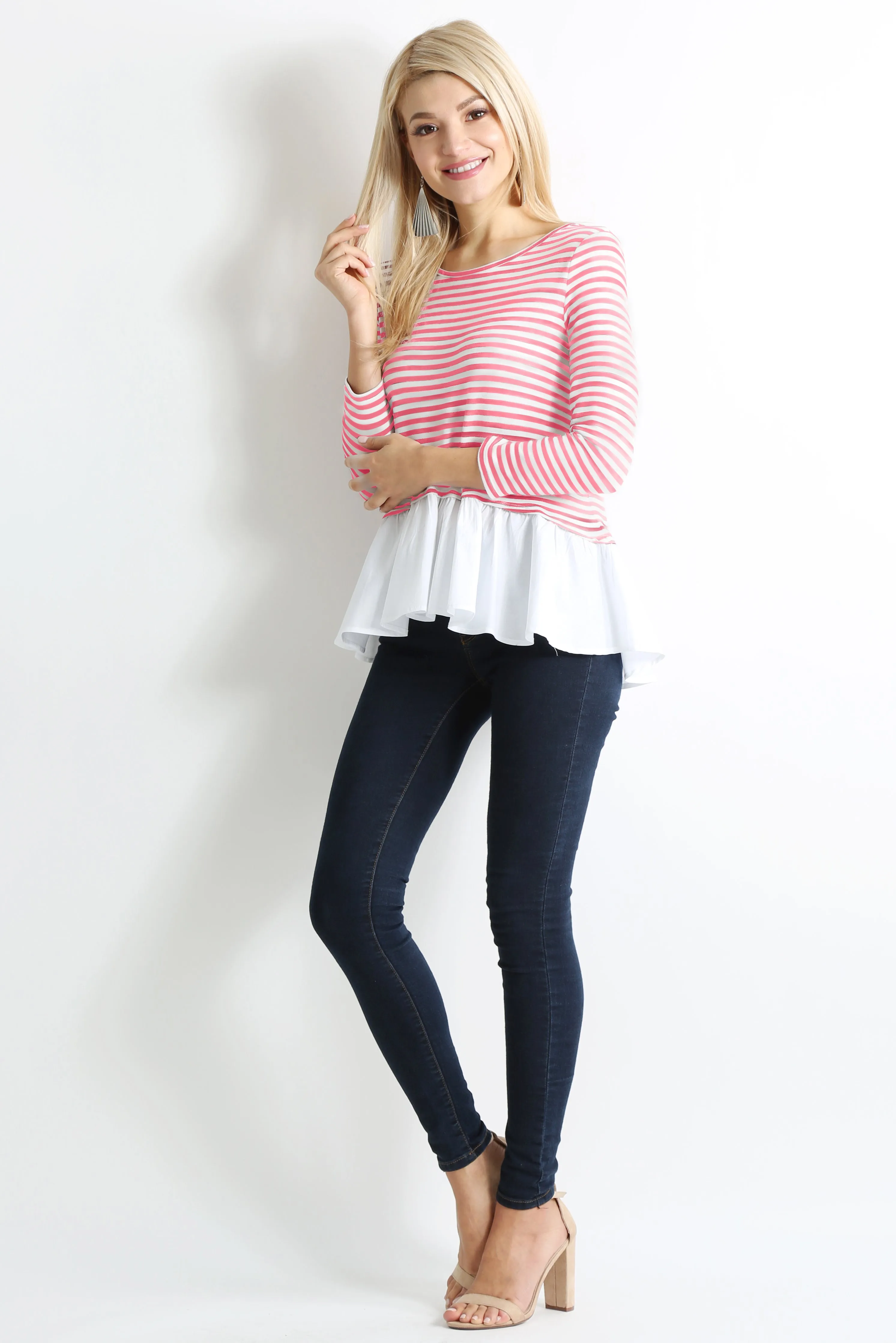 Share the Stripes Ruffle Top