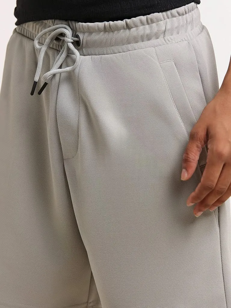 Studiofit Grey Relaxed Fit Bermuda Shorts