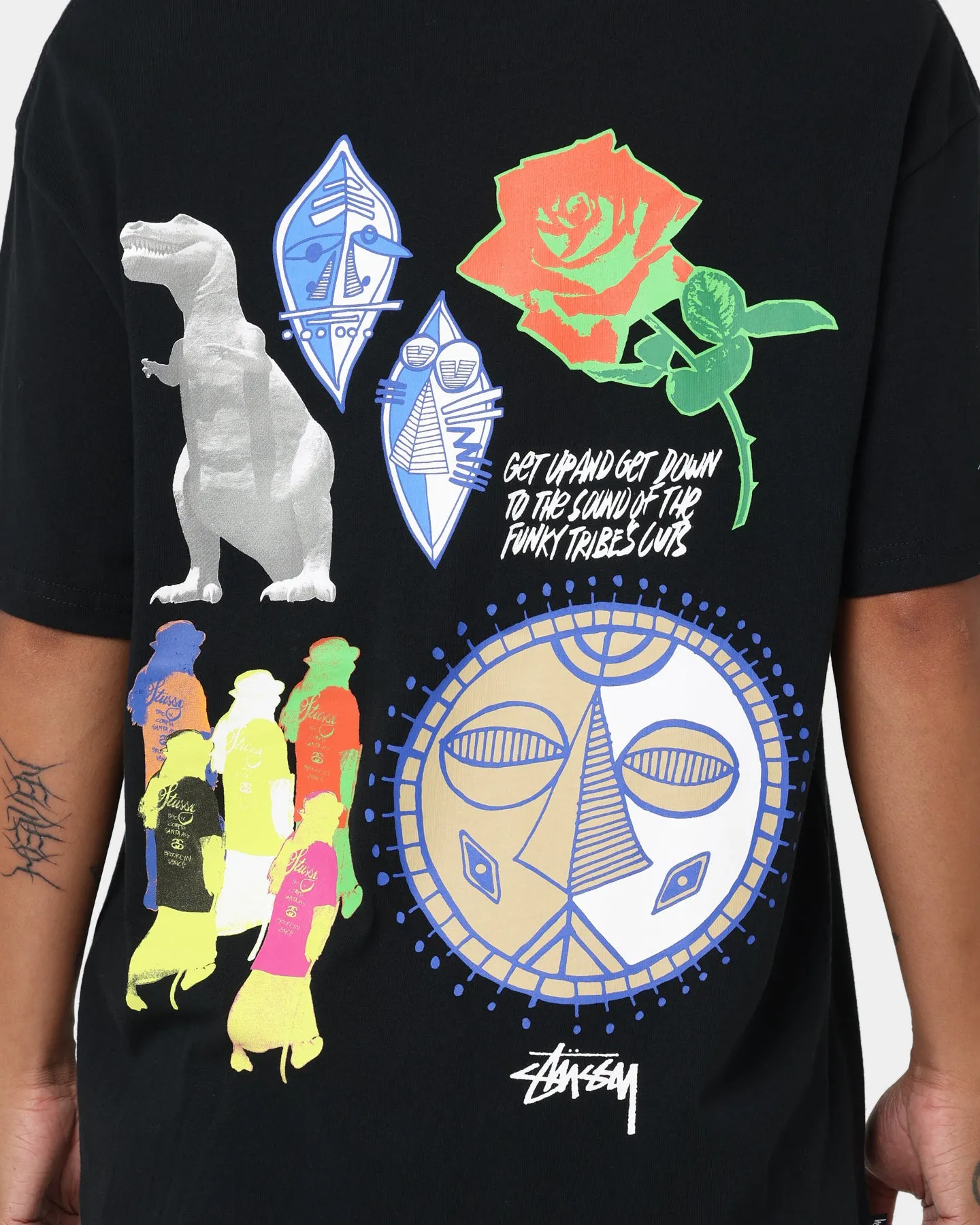 Stussy Funky Tribe T-Shirt Black