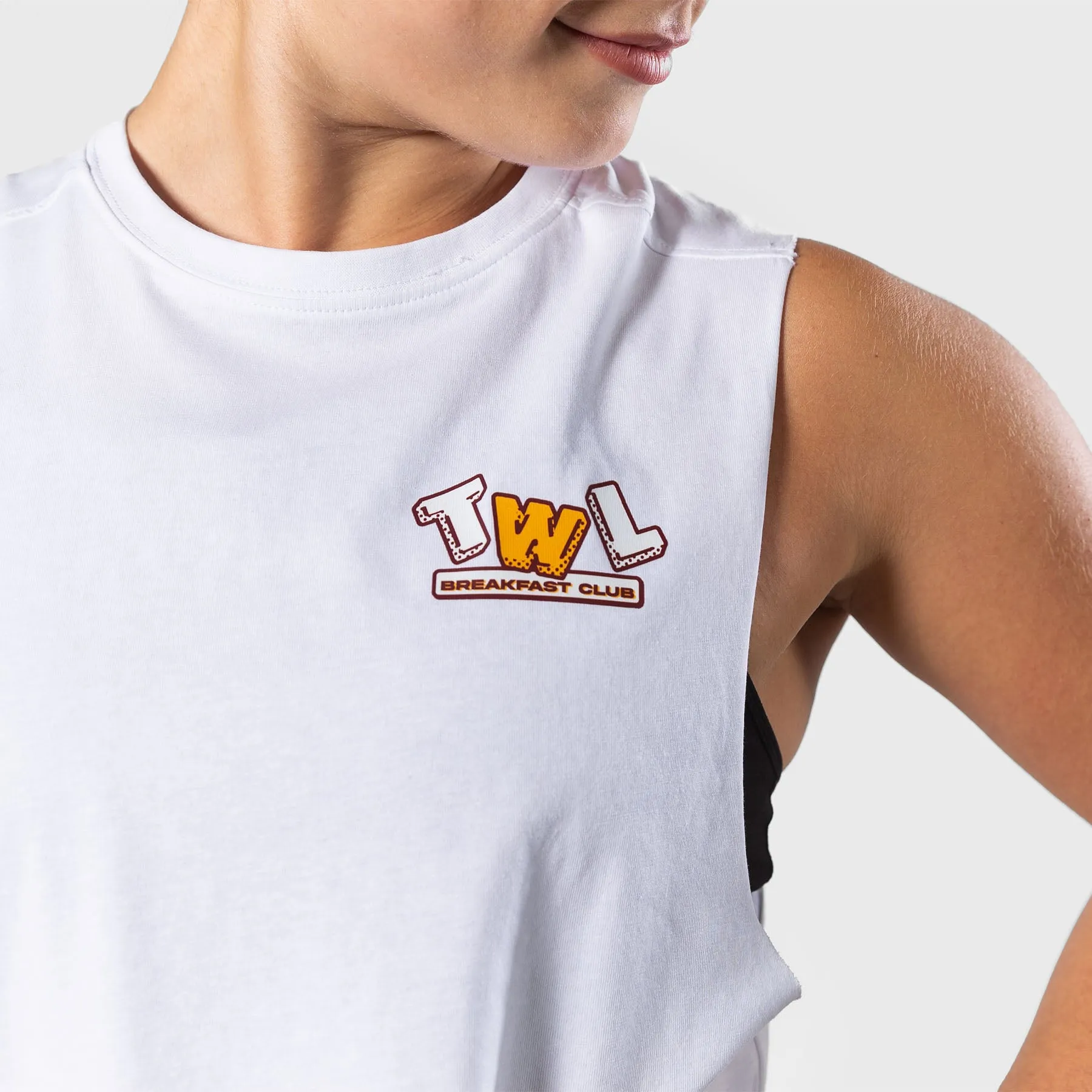 TWL - SLASH CROP - MUSCLE MUNCH - WHITE