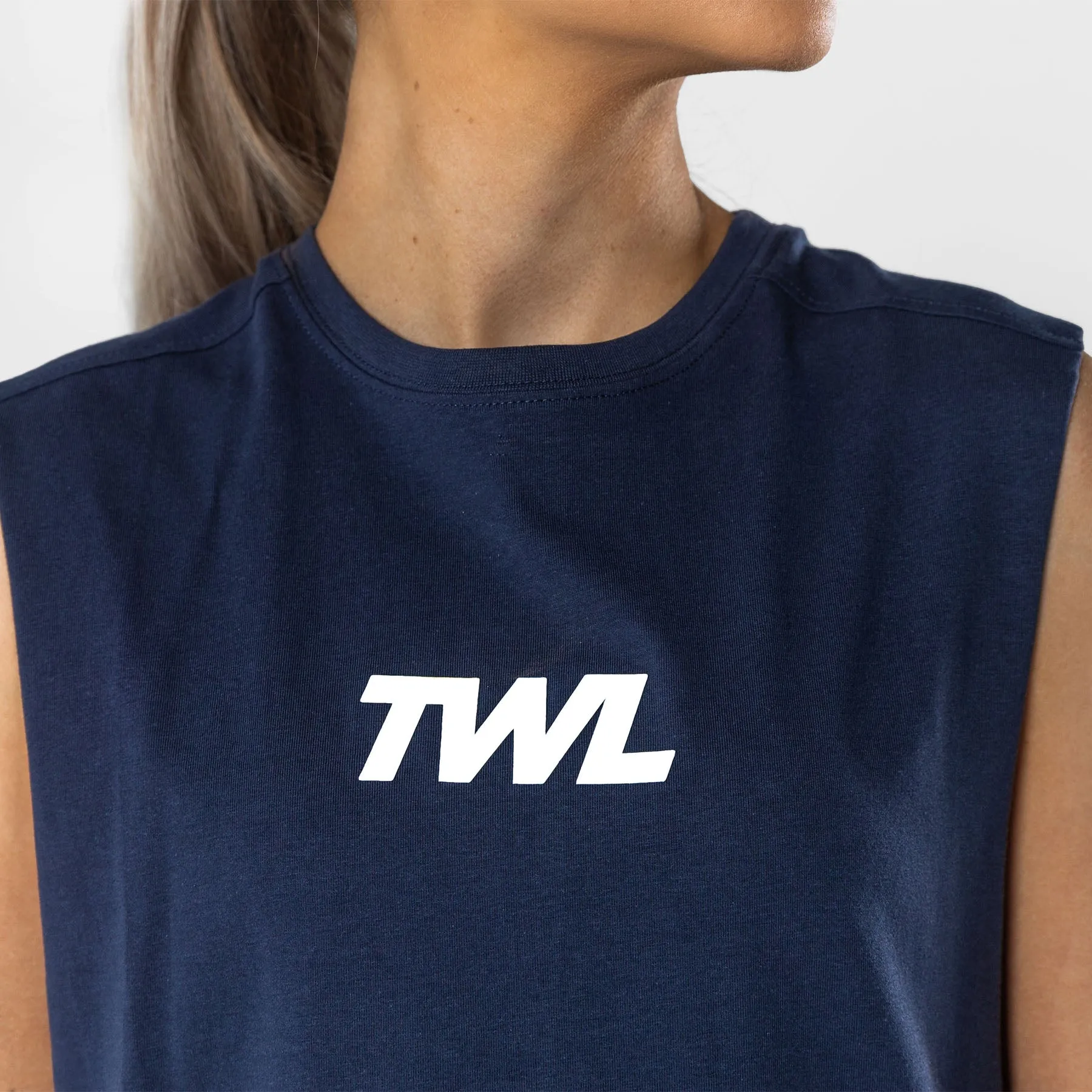 TWL - WOMEN'S SLASH CROP - MIDNIGHT NAVY/WHITE