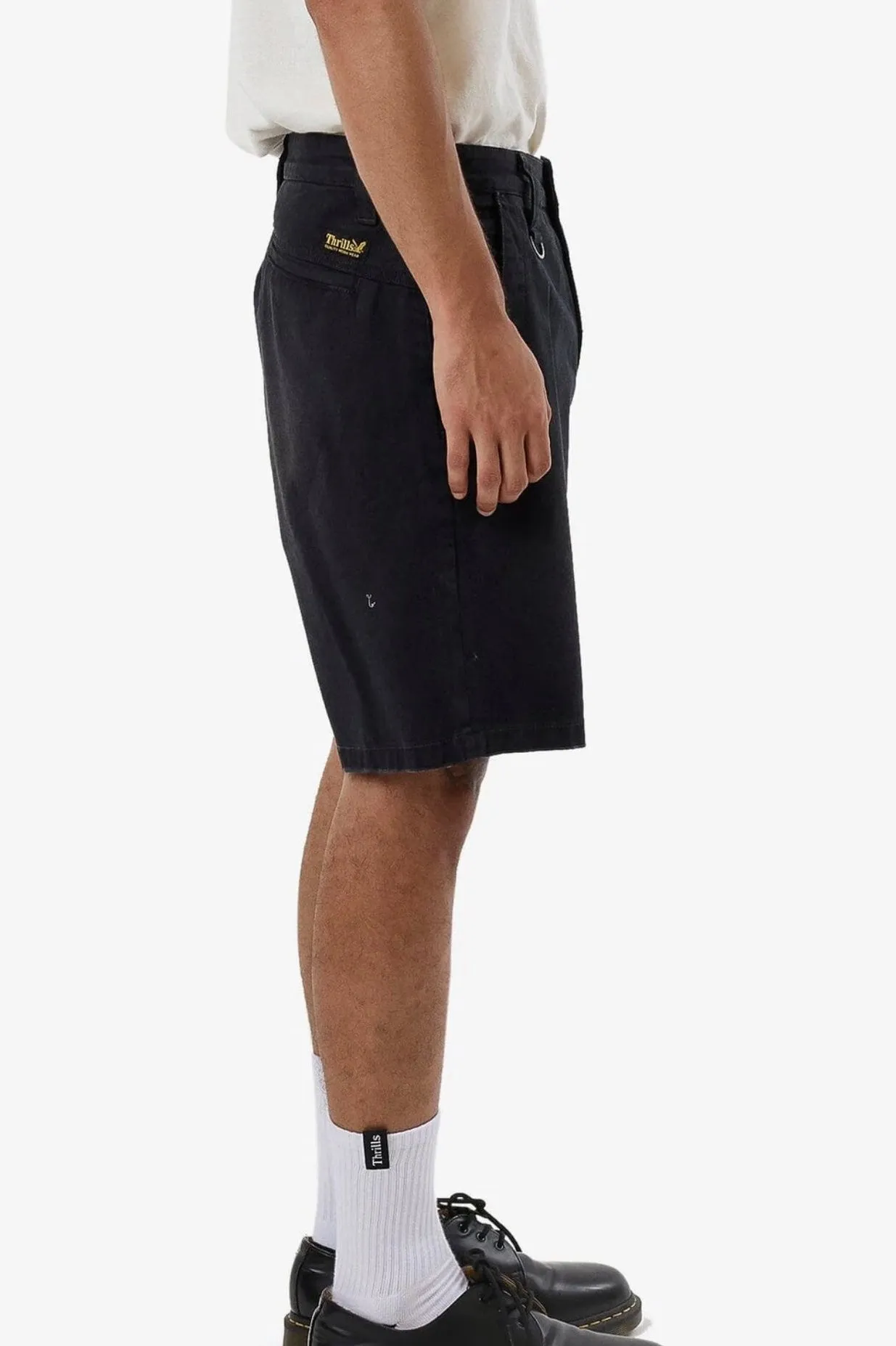 Union Slacker Work Short Washed Black