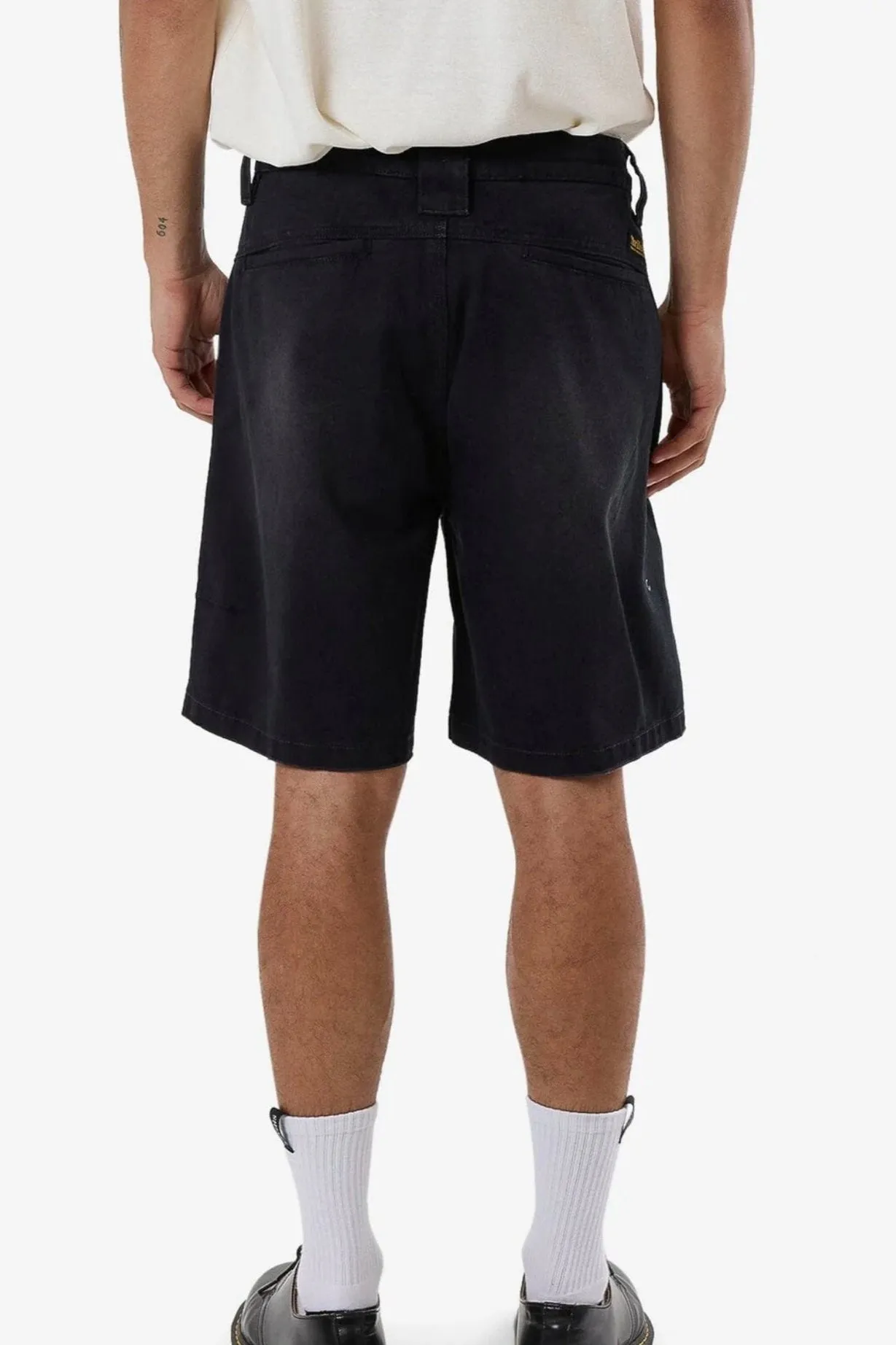 Union Slacker Work Short Washed Black