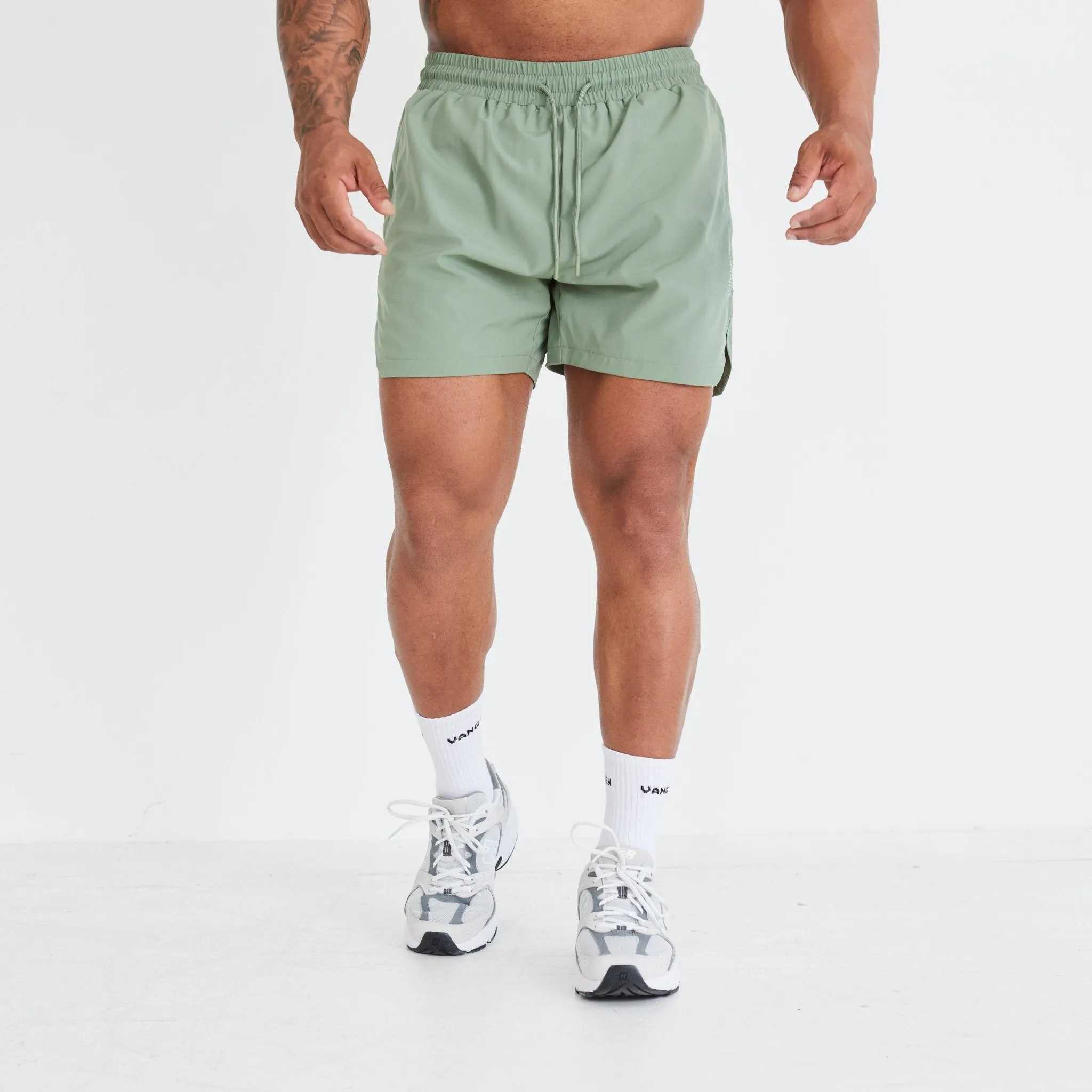 Vanquish Essential Green Performance 4" Shorts