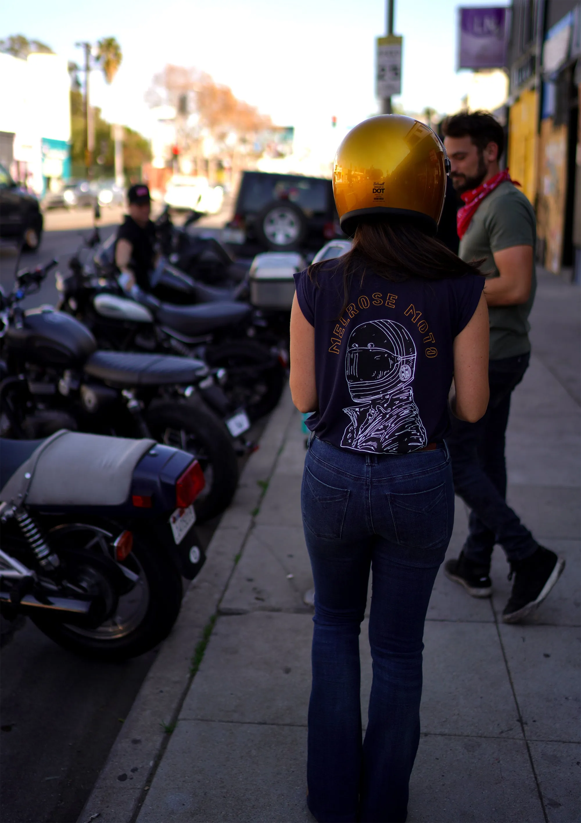 Vintage Women's Muscle Tee in Navy