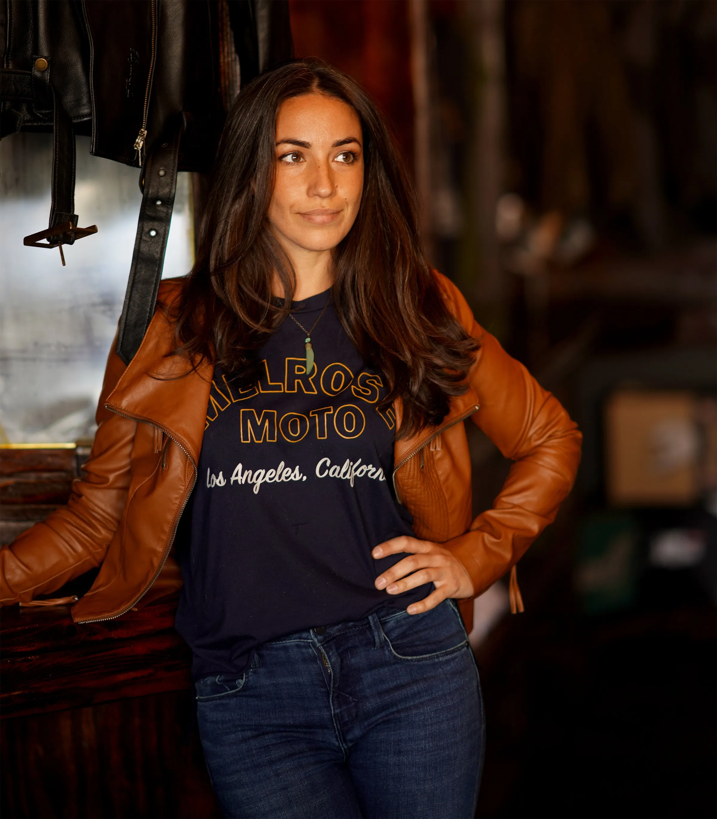 Vintage Women's Muscle Tee in Navy