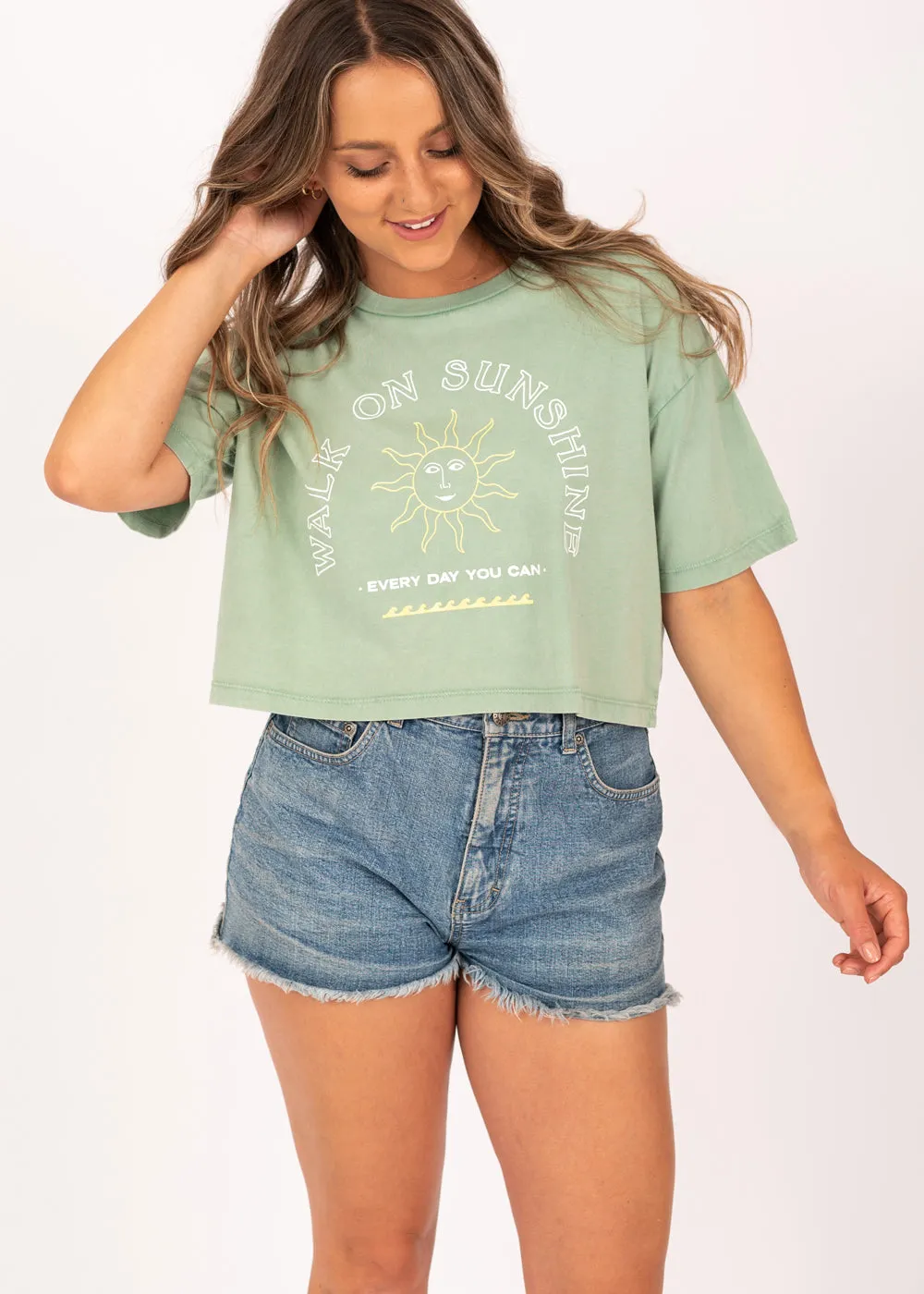 Walk On Sunshine Crop Tee