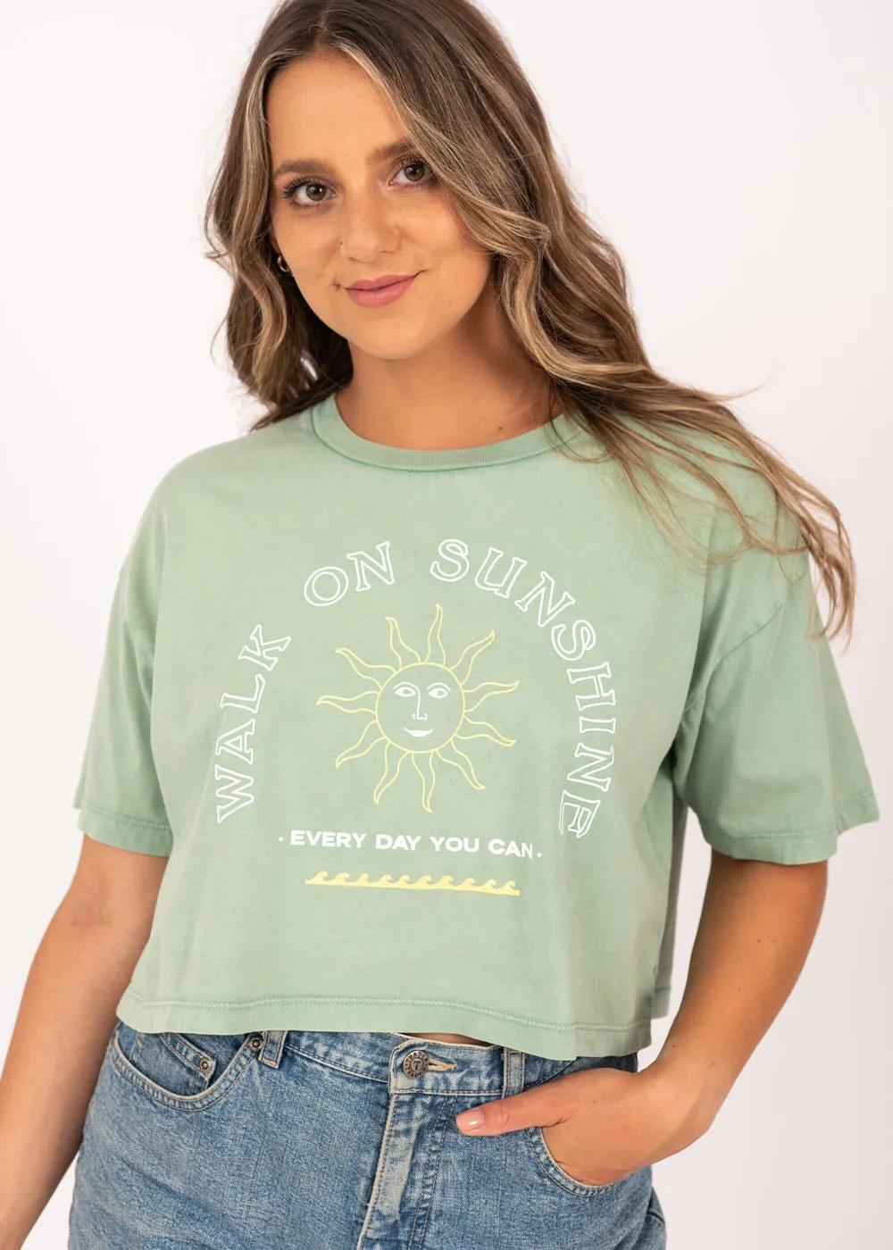 Walk On Sunshine Crop Tee