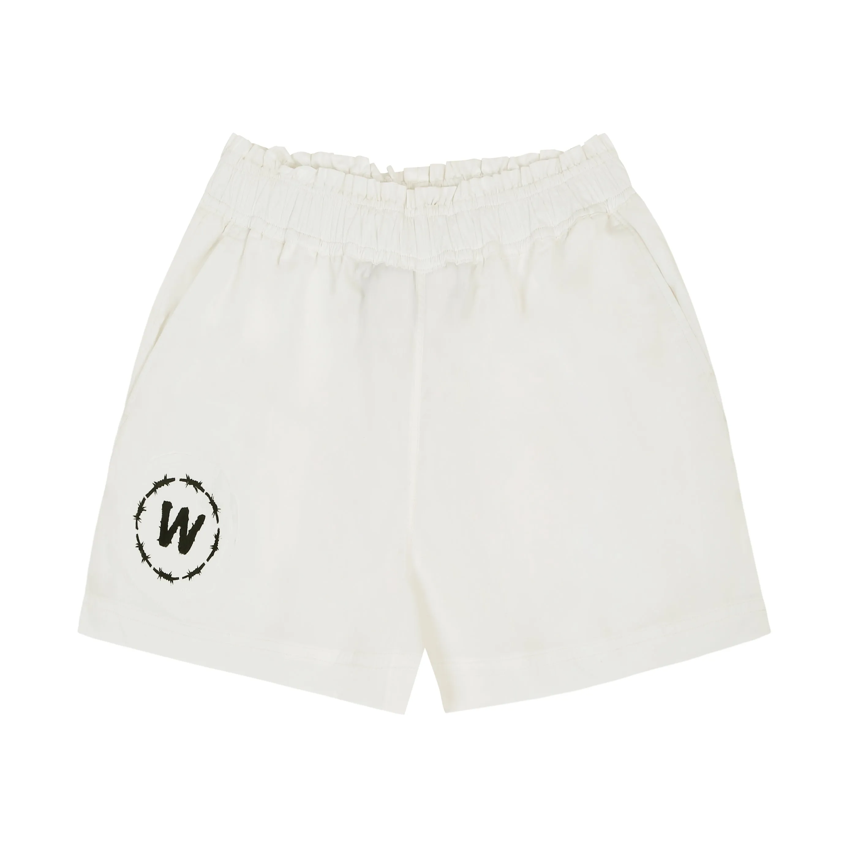 WHITE - SHORTS "HAND PAINTED"