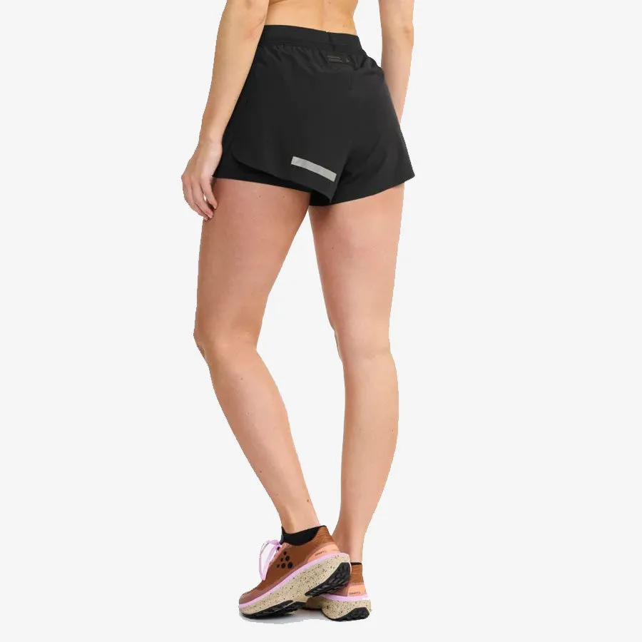 Women's PRO Hypervent Split Shorts 2 (Black)