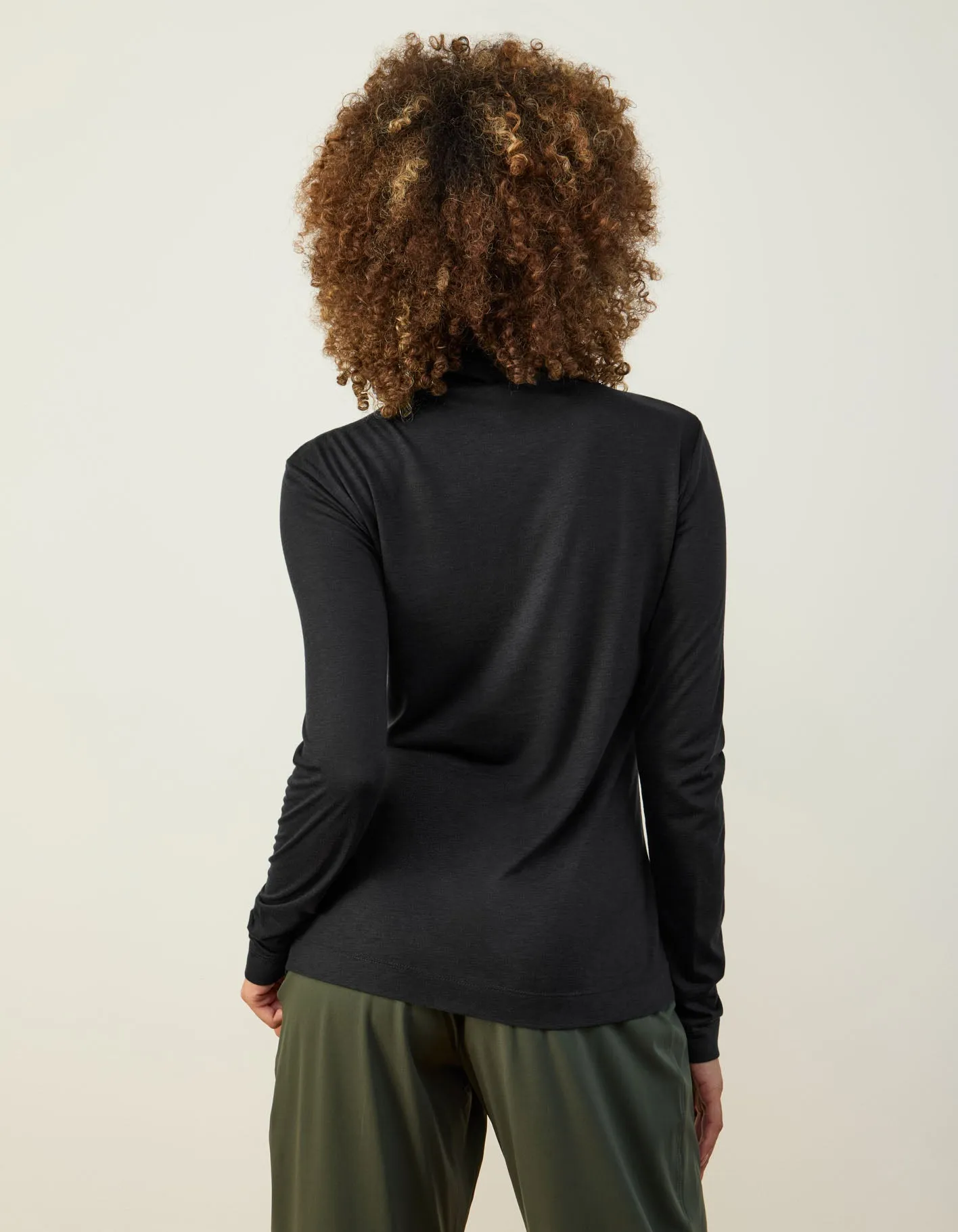 Wool Mock Neck Top