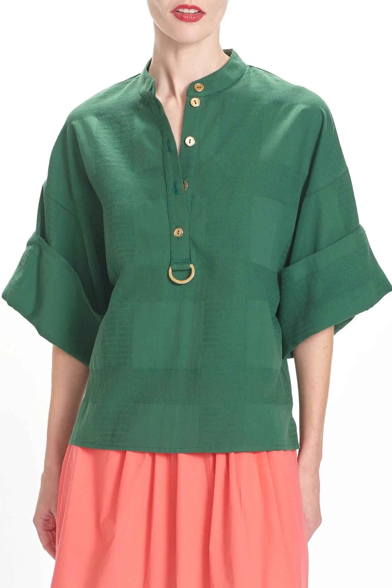 YANI BUTTON TOP - Green